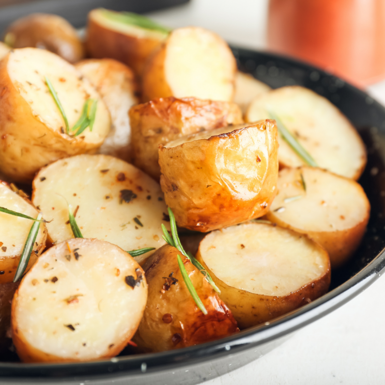 cooked potatoes in a bowl